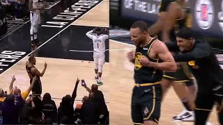 Thumbnail: Stephen Curry hits a three over 2 defenders & clowns refs for giving him a technical foul 😂
