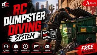 Thumbnail: [FREE] FiveM Dumpster Diving System | ESX | ox_target | Configurable Loot | RC STORES