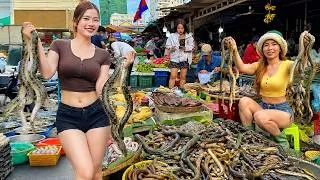 Thumbnail: Snake, Eel, Frog, Chicken, Fish Fruits! at TOUL TOM POUG Market
