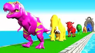 Thumbnail: Paint Animals Cow Cartoon Yak Bison Elephant Tiger Buffalo Fountain Crossing Animal Transformation