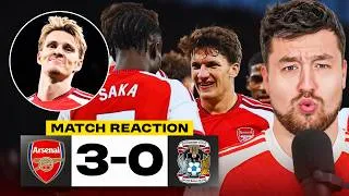 Thumbnail: Our attack is BACK! Tzolis is ELECTRIC! The league are SCARED! Arsenal 3-0 Coventry | Match Reaction