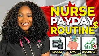 Thumbnail: My Payday Routine as a Nurse 💰 How I Budget, Save & Invest Every Paycheque