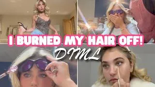 Thumbnail: CHAOTIC VLOG! I burned my hair off
