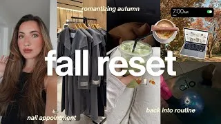 Thumbnail: FALL RESET: re-organizing my life, closet cleanout, back to routine + ready for cozy season 🍂☕🕯️