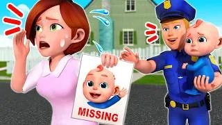 Thumbnail: Oh No, Baby Got Lost | Police Officer Rescue Song | Safety Tips for Kids | Rosoo Nursery Rhymes