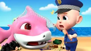Thumbnail: Ocean Police Help the Sea Animals | Good Habits for Kids | Rosoo Nursery Rhymes & Kids Songs