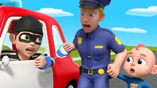 Thumbnail: Stranger Offers Candy! Police Rob Saves the Baby 🍬🚔 | Rosoo Nursery Rhymes & Kids Songs