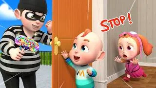Thumbnail: Stop! Don't Open The Door | Becareful with Strangers | Rosoo Nursery Rhymes & Kids Songs