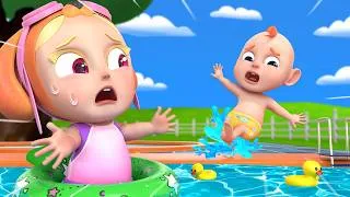 Thumbnail: Swimming Pool Safety🌊 Police Rescue 👮 | Safety Tips for Kids | Rosoo Nursery Rhymes