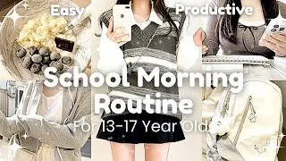 Thumbnail: Realistic School Morning Routine ❄️✨ | 13-17 Years ( No Fake Aesthetic)