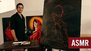 Thumbnail: Watch Full ASMR Painting Process | Oil Paint on Canvas | Relaxing Painting Sounds