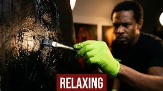Thumbnail: ASMR Painting Process | Oil Paint on Canvas | Relaxing Painting Sounds