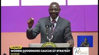 Thumbnail: President William Ruto's full speech during the Launch of the Women Governors Caucus G7.