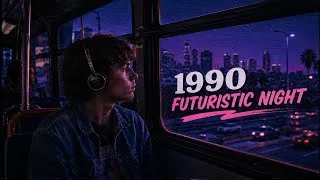 Thumbnail: 1990 FUTURISTIC NIGHT // Dreamwave, Synthwave, Retrowave, Cyberpunk Mix