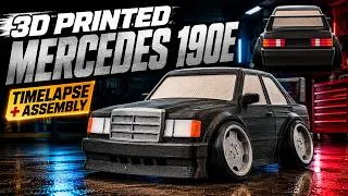 Thumbnail: 3D Printed Tooned Mercedes 190E Evo II - Print Timelapse and Assembly