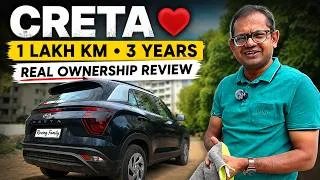 Thumbnail: HYUNDAI CRETA COMPLETES 1 LAKH KM! 🚗 | 3 Years of REAL Ownership Experience