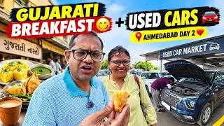 Thumbnail: AHMEDABAD DAY 2 ❤️ Gujarati Breakfast + USED CAR MARKET 🚗 | Family Road Trip