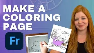 Thumbnail: From Sketch to Sellable Coloring Page | Adobe Fresco Tutorial