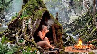 Thumbnail: Building a Secret Mountain Home | Cozy Wilderness Survival Shelter (Full Construction Process)