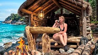 Thumbnail: Building a SECRET Stone House by the Sea | Cozy Bushcraft Shelter (Full Build)