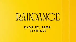 Thumbnail: Dave - Raindance ft. Tems (Lyrics)