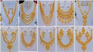 Thumbnail: Top trending gold bridal necklace set design 2026| lightweight gold bridal necklace set