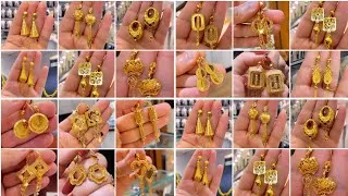 Thumbnail: Lightweight gold earrings design 2026 With Weight | daily wear gold earrings design