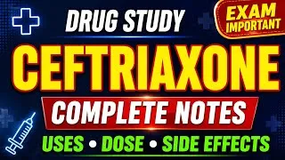 Thumbnail: Ceftriaxone Drug Study | Mechanism, Uses, Dose, Side Effects & Nursing Responsibilities
