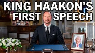 Thumbnail: King Haakon releases emotional first speech as King of Norway 