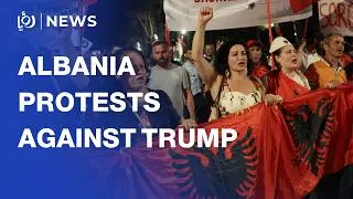 Thumbnail: Day-76 protest in Albania against Trump-linked real estate project