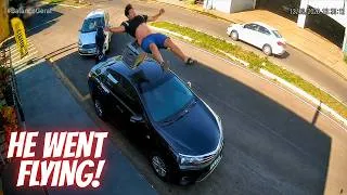 Thumbnail: Motorcyclist Goes FLYING After Wild Crash! - Driving fails -learn how to drive  #1608