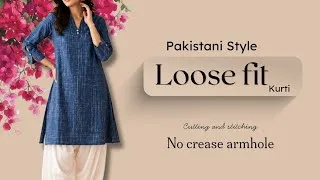 Thumbnail: 💯Perfect Pakistani Kurta cutting and stitching || Short A line Kurti design