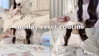 Thumbnail: sunday reset routine 🐩🎀 getting my life together ♡ deep cleaning, self care & productivity