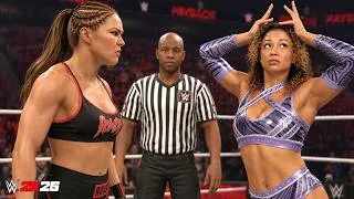 Thumbnail: Ronda Rousey vs Kelani Jordan – The Ultimate Test of Speed vs Power! | WWE 2K26