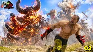 Thumbnail: I Built A MASSIVE Base Then A DEMONIC GOD Boss Tried to Destroy It 😱😭 : ARK Super Mega Modded #3