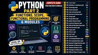 Thumbnail: Python Functions, Scope & Modules Part 2 | map(), filter(), reduce(), Comprehensions & More