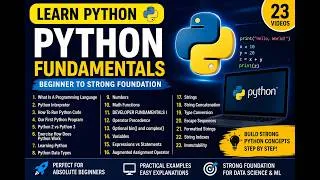 Thumbnail: Python Fundamentals for Beginners | Learn Python from Scratch | Complete Beginner Course