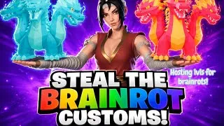 Thumbnail: 🔴(LIVE) STEAL THE BRAINROT GIVEAWAY! (CUSTOMS AND HOSTING 1V1S FOR BRAINROTS!)
