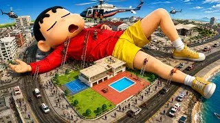 Thumbnail: Shinchan & Nobita Found GIANT Shinchan in City 😱 | Indian Theft Auto Simulator