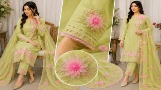 Thumbnail: 3D Flower Dress Design | Beautiful 3D Flower Making & Dress Designing Tutorial