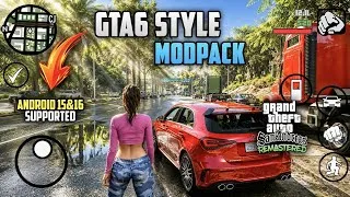 Thumbnail: 64BIT | GTA6 Style Modpack- Gta San Andreas Android | RTX ANDROIDGAMER 