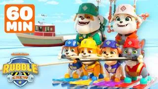 Thumbnail: 1 Hour of Summer Fun, Builds, and Rescues! ☀️🏖️ | Rubble & Crew