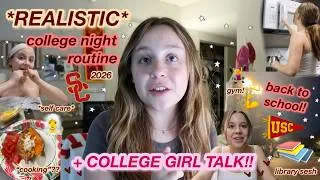 Thumbnail: a realistic BACK-TO-SCHOOL college night routine at USC! *sophomore year* & COLLEGE GIRL TALK…