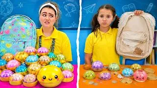 Thumbnail: Ruby and Bonnie Rich vs Poor School Story