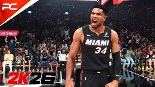 Thumbnail: Giannis Antetokounmpo TRADED in MIAMI | Realistic Highlights vs BUCKS | NBA 2K26 PC MOD