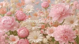 Thumbnail: pink peony garden 🌸✨ soft waltz & flute piano for studying, creative work & peaceful days