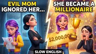 Thumbnail: Mom Ignored Rumi Because She Failed the Test | Slow English Listening Practice (Level A2)