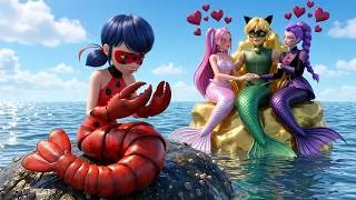 Thumbnail: CRAB LADYBUG Is ABANDONED By MERMAID CAT NOIR 😢 [ FREE Cover ] Rumi Kpop Demon Hunters GOLDEN MV