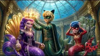 Thumbnail: RUMI Becomes MERMAID QUEEN, Not LADYBUG ❓😱 [ FREE Cover ] Cat Noir, Lady Bug & Kpop Demon Hunters MV