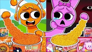 Thumbnail: ASMR Mukbang at Convenience Store -  Pink vs Orange | Incredibox Sprunki